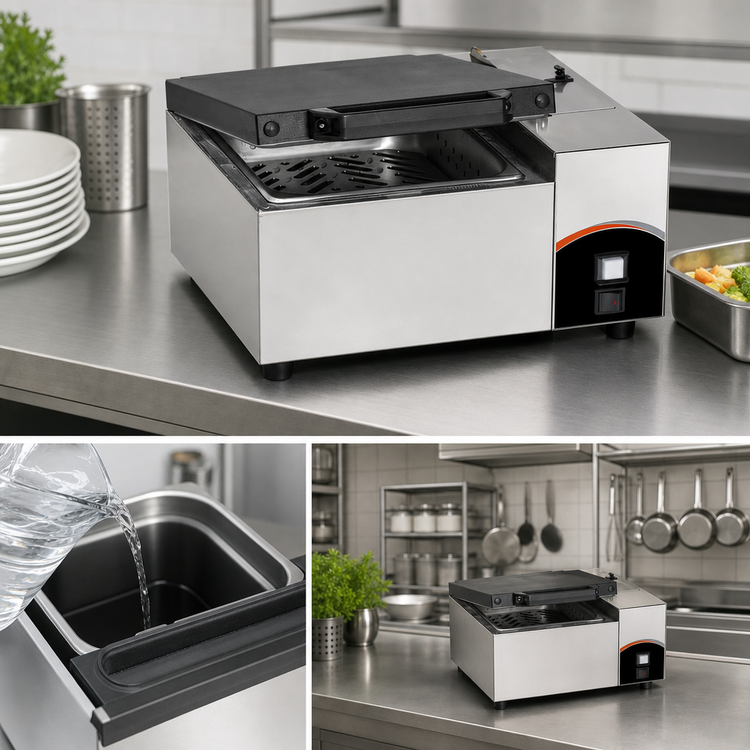 Product image #3 for Nemco Super Shot Electric Countertop Steamer, Half-Size Pan, 120V