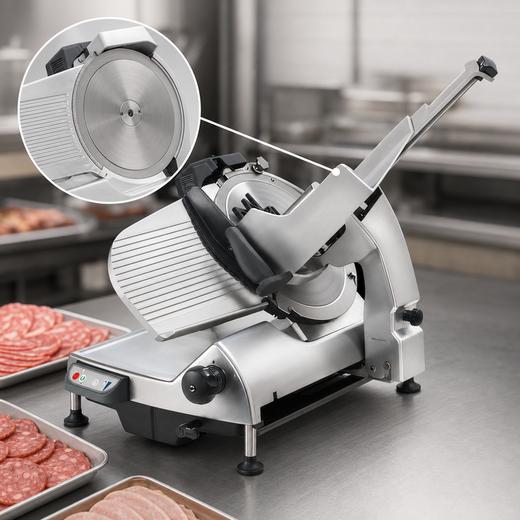 Product image #3 for Hobart HS7N-HV50C Heavy Duty Automatic Meat Slicer with 13-Inch CleanCut Knife, 220-240V/50Hz, Angle/Gravity Feed