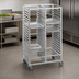 Thumbnail image #3 for Channel Manufacturing Standard Series Double Section Aluminum Cafeteria Tray Rack for 14 x 18 Trays, 6-Inch Spacing, 70-Inch High
