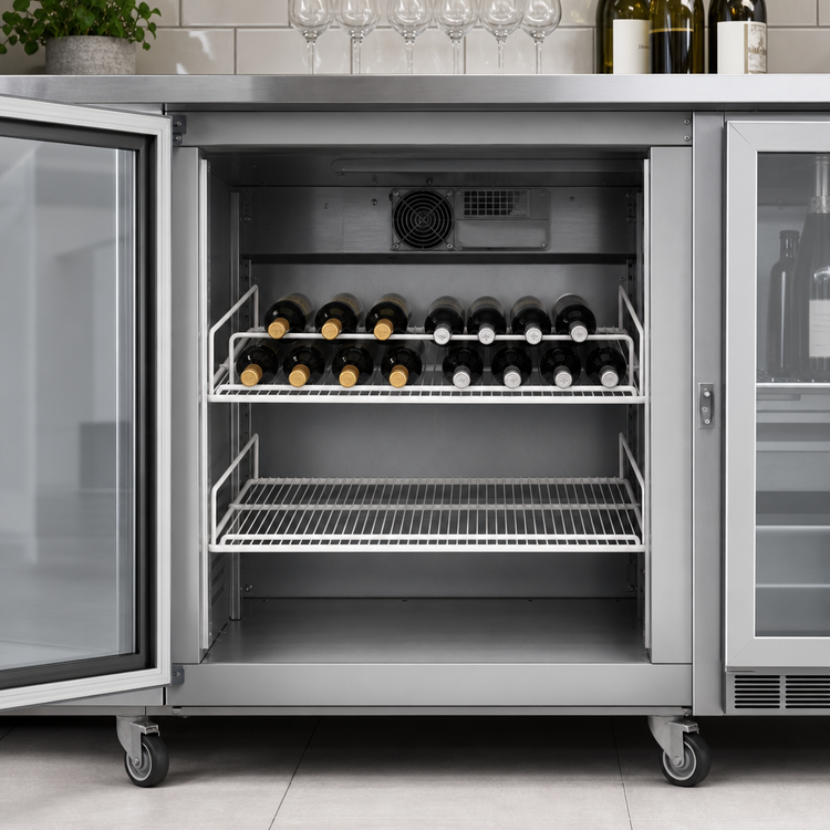 Product image #3 for Beverage-Air Flat White Epoxy-Coated 12-Bottle Wine Rack for MMR/MMRR72