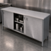 Thumbnail image #3 for John Boos Enclosed Stainless Steel Work Table with Sliding Door Cabinet Base, 108 x 24 Inch Flat Top