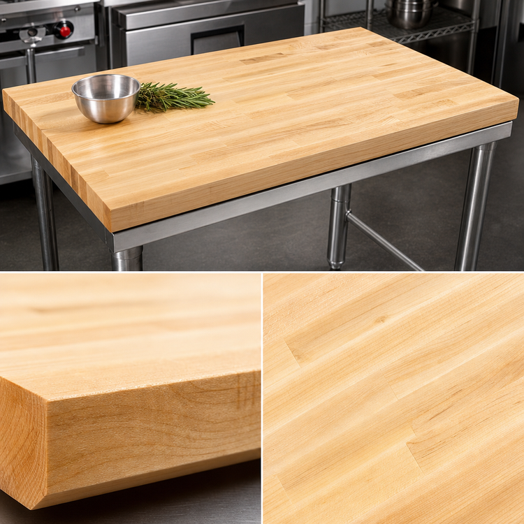 Product image #3 for John Boos Boos Block 72 x 27 Inch Kitchen Countertop, 1-1/2 Inch Thick, Northern Hard Rock Maple, Varnique Finish