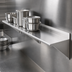 Thumbnail image #3 for 108-Inch x 12-Inch Wall-Mounted 18-Gauge 400 Series Stainless Steel Shelf with 3 Brackets