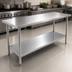 Thumbnail image #3 for Eagle Group Budget Series 72-Inch x 36-Inch Stainless Steel Top Work Table with Adjustable Undershelf