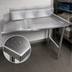 Thumbnail image #3 for 48-Inch Left-to-Right Stainless Steel Clean Dish Table with 9-Inch Splash