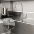 Thumbnail image #3 for EverSteel Commercial Stainless Steel Single-Hole Deck Mount Single-Lever Faucet with 6-Inch Swing Nozzle