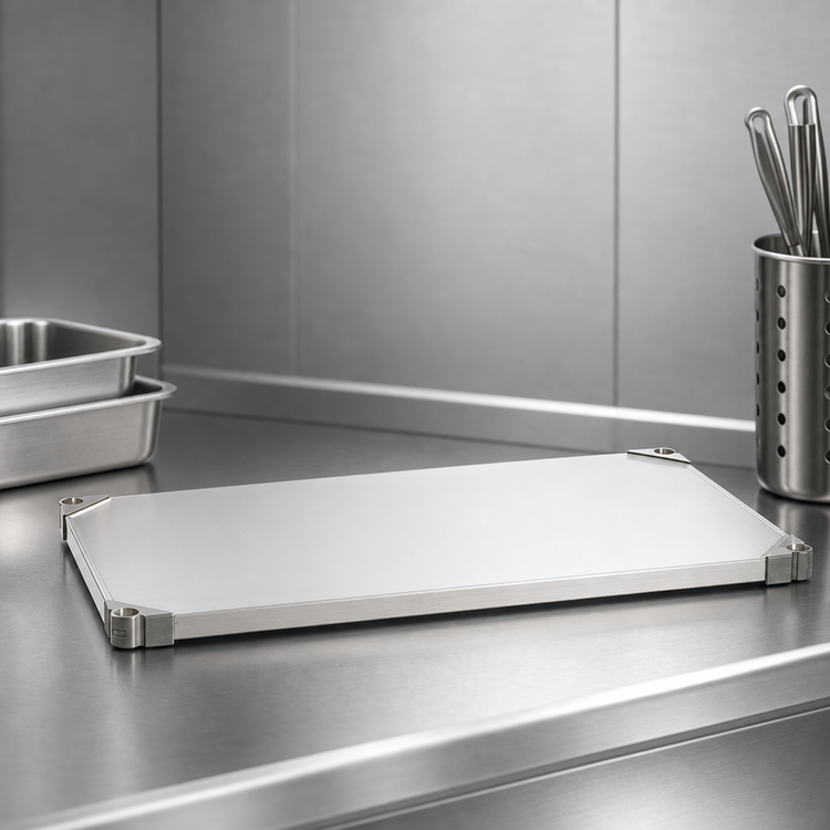 Product image #3 for Metro Super Erecta 30 Inch x 18 Inch Solid Stainless Steel Shelf, Autoclavable/Cart-Washable