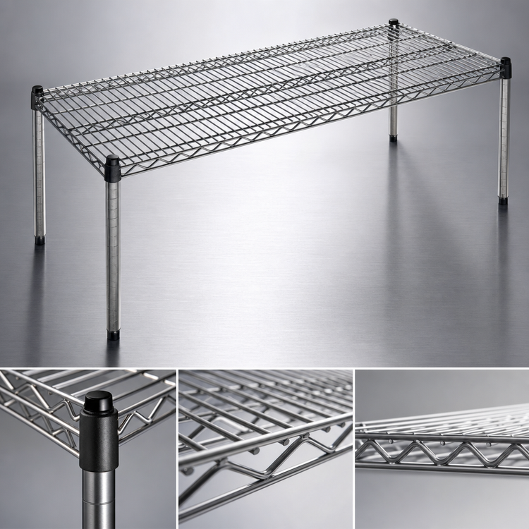 Product image #3 for EAGLEbrite 36"W x 21"D Zinc Wire Dunnage Platform with Quad-Truss Design, 14" High, 600 lb Capacity