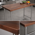 Thumbnail image #4 for John Boos Cucina Classico 48 x 30 x 40 Inch Walnut Island Work Table with 1-1/2 Inch Edge Grain Top and Stainless Steel Legs