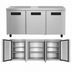 Thumbnail image #3 for Hoshizaki Steelheart UR72B Three-Section Undercounter Refrigerator, 72-Inch, Solid Doors, Self-Contained Rear-Mounted