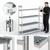 Thumbnail image #3 for Fermostock 4-Tier Starter Polymer Shelving Unit, 68-Inch W x 14-Inch D x 83-Inch H