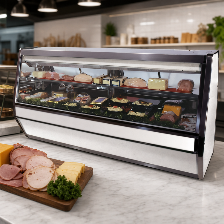 Product image #3 for Howard-McCray 100-1/2-Inch Deli Meat & Cheese Service Case, Straight Glass, Self-Contained Refrigeration, LED Lighting