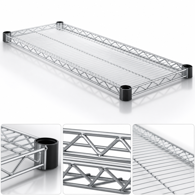 Product image #3 for EAGLEbrite Quad-Adjust 54 x 24 Inch Wire Shelf, Zinc Finish, 600 lb Capacity
