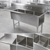 Thumbnail image #3 for John Boos Pro-Bowl 3-Compartment Sink with Left Drainboard, 20