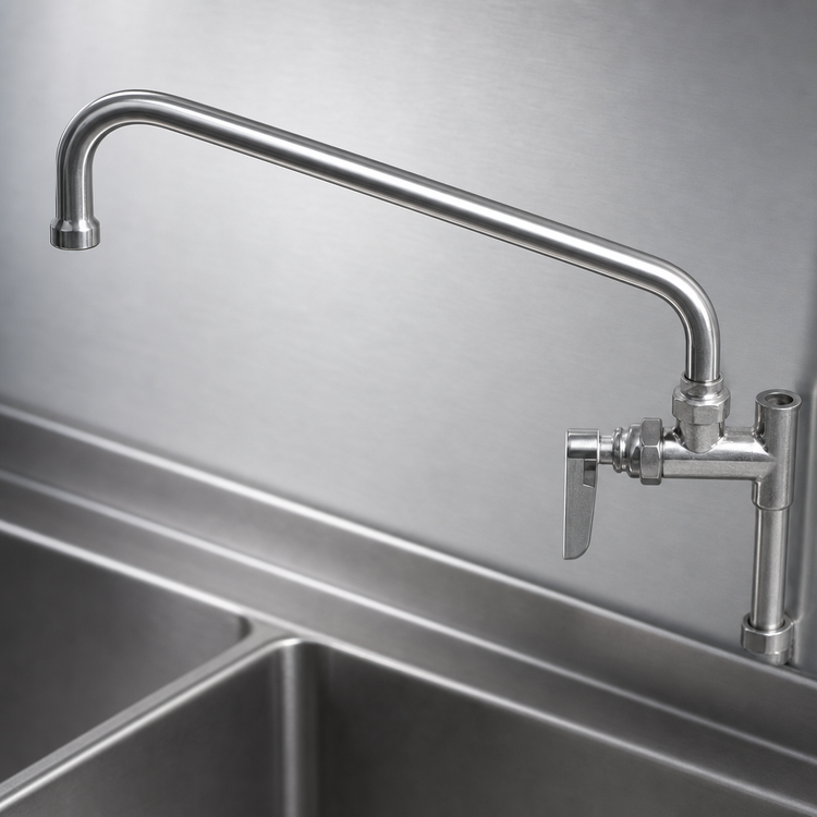 Product image #3 for T&S Add-A-Faucet Extra Heavy Duty Pre-Rinse Faucet Add-On with 12-Inch Spout for 313296 Spray Unit