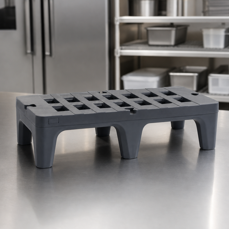 Product image #4 for Olympic 48 x 22 x 12 Inch Polyethylene Dunnage Rack, 2000 lb. Capacity, Charcoal Gray