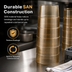 Thumbnail image #4 for Carlisle Stackable 20 oz Amber SAN Plastic Tumbler, Textured, 6-Pack