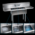 Thumbnail image #3 for BK Resources 18-Gauge Stainless Steel Three-Compartment Convenience Store Sink with Dual 15-Inch Drainboards, 60-Inch Wide