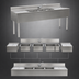 Thumbnail image #3 for Eagle Group 2200 Series 4-Compartment Underbar Sink Unit with Dual Drainboards and Included Faucets, 72-Inch
