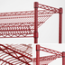 Thumbnail image #3 for Eagle Group 48 x 18 Inch Red Epoxy Reversible Wire Angled Shelf with Hanger Rails