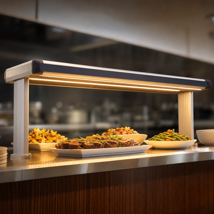 Product image #3 for Hatco Glo-Ray Designer Dual Strip Heater with Lights, 39-1/2-Inch Wide, Aluminum