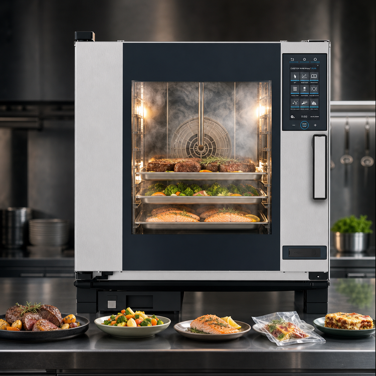 Product image #3 for UNOX ChefTop MIND.Maps Plus 5-Pan Countertop Electric Combi Oven / Steam Oven