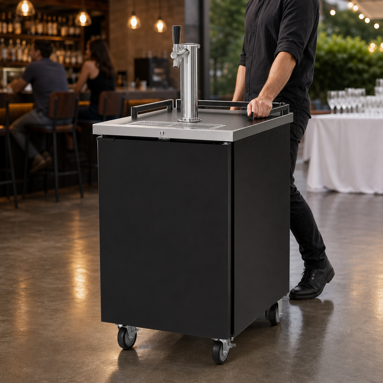Product image #3 for Beverage-Air Portable Draft Beer Cooler, 24-Inch Wide, 7.66 Cu. Ft., 1-Keg Capacity, Single-Faucet Tower