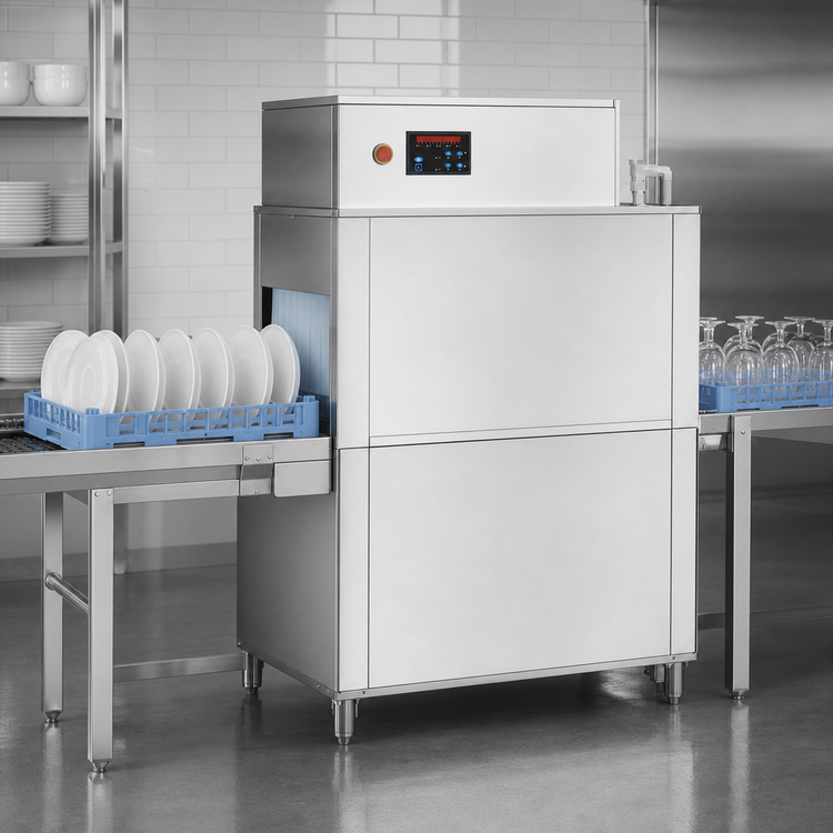 Product image #3 for Blakeslee RC44 HRD High-Temp Conveyor Dishwasher with Booster and Heat Recovery, 78-Inch Single Tank