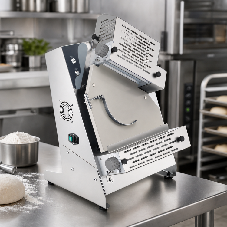 Product image #4 for Eurodib PROLL3202PLUS Countertop Dough Sheeter/Roller with Top and Bottom Rollers