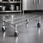 Thumbnail image #3 for Metro Super Erecta MHP33S Mobile Stainless Steel Wire Dunnage Rack, 36 x 18 Inch, 800 lb Capacity, Casters