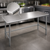 Thumbnail image #3 for Eagle Deluxe Series 72-Inch x 24-Inch Stainless Steel Work Table with Galvanized Tubular Base