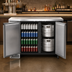 Thumbnail image #3 for True 48-1/8-Inch Two-Section Back Bar Cooler with Solid Hinged Locking Doors and Stainless Steel Top