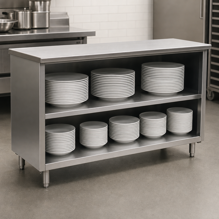 Product image #3 for Eagle Spec-Master Open Front Plate Cabinet with Stainless Steel Top, 72 Inch x 15 Inch