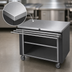 Thumbnail image #3 for Randell Custom & Serving RANFG ST-3S Mobile Modular Fiberglass Utility Worktop Serving Station with Open Shelf Base