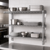 Thumbnail image #3 for Eagle Group QuadTruss Piggyback 3-Tier Wall-Mounted Wire Shelf Kit, 60W x 18D, Chrome Finish