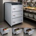 Thumbnail image #3 for Hatco Narrow Three-Drawer Freestanding Drawer Warmer with Programmable Digital Controller