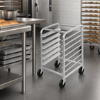 Thumbnail image #3 for Channel Manufacturing 427A Half-Height Aluminum End-Load Bun Pan Rack, 5-Inch Spacing, 5-Pan Capacity, Swivel Casters