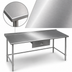 Thumbnail image #3 for Eagle Group Budget Series 72-Inch x 24-Inch 430 Stainless Steel Work Table with 1-1/2-Inch Rear Up-Turn