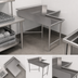 Thumbnail image #3 for BK Resources Corner L-Shaped Clean Dishtable, 60 x 72 Inches, Right-to-Left, 16/304 Stainless Steel