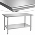 Thumbnail image #3 for Eagle Group Budget Series 48 Inch x 30 Inch 430 Stainless Steel Work Table with Adjustable Undershelf