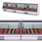 Thumbnail image #3 for Howard-McCray 32E Series SC-CMS32E-8-LED 98-Inch Endless Red Meat Service Case, Self-Contained, White, LED Lighting
