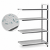 Thumbnail image #3 for Cambro Camshelving Elements XTRA 4-Tier Solid Stationary Add-On Polymer Shelving Unit, 24 x 60 x 64 Inches, Speckled Gray