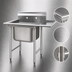 Thumbnail image #3 for Eagle Group 314 Series 1-Compartment 304 Stainless Steel Sink with 24-Inch Left and Right Drainboards