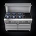 Thumbnail image #3 for Southbend Ultimate 60-Inch 6-Burner Gas Restaurant Range with 24-Inch Charbroiler, Convection Oven, and Cabinet Base