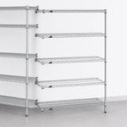 Thumbnail image #3 for Metro Super Erecta 5AN467BR 5-Shelf Add-On Wire Shelving Unit, 60W x 21D x 74H, Zinc Finish