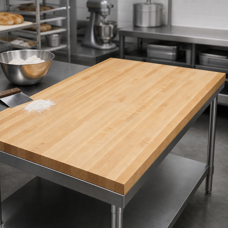 Product image #3 for John Boos 120-Inch x 24-Inch Edge Grain Laminated Northern Hard Rock Maple Work Table Top