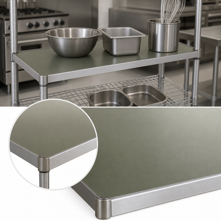 Product image #3 for Eagle Group Valu-Gard 30" x 24" Solid Commercial Shelf, Green Epoxy Finish