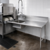 Thumbnail image #3 for Advance Tabco Spec-Line Right-Hand Straight Soil Dishtable with Pre-Rinse Sink, 35-Inch Wide, 14 Gauge 304 Stainless Steel