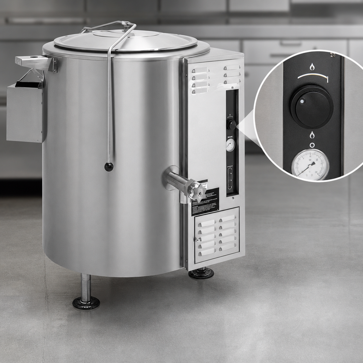 Product image #3 for Crown GL-80E 80 Gallon Stationary Gas Steam Jacketed Kettle