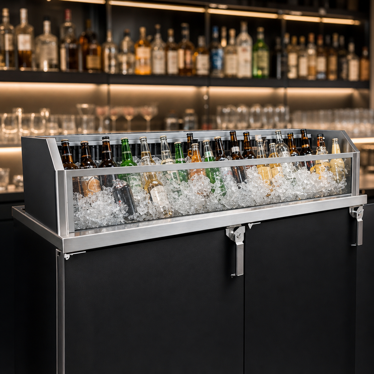 Product image #3 for Glastender GDU-16X60 60-Inch Back Bar Glass Ice Display Unit